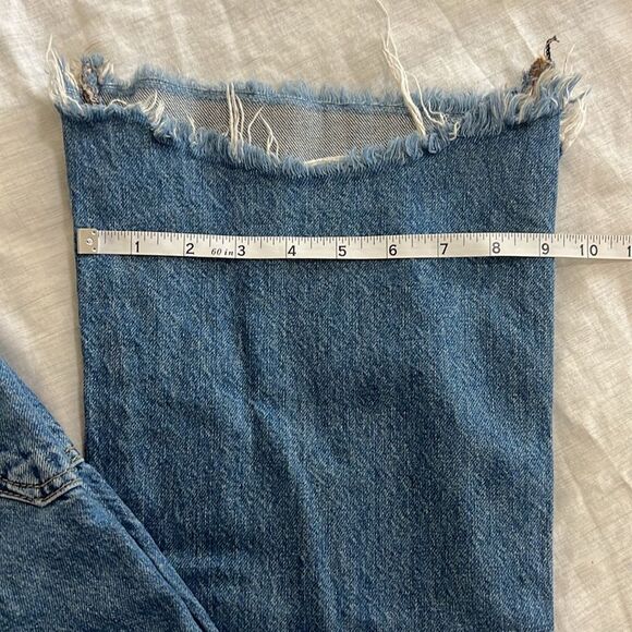 Free People Women's Blue Izzy Low Rise Wide Leg Flare Jeans Size 28 We The Free - Picture 10 of 10